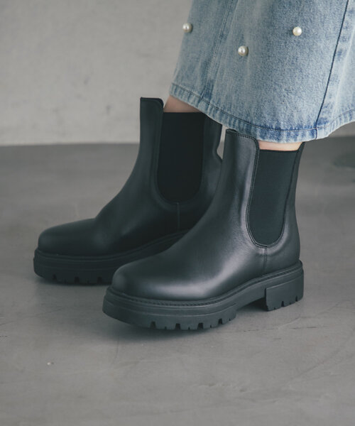 La boutique BonBon（ラブティックボンボン）の「【レメ】チェルシーブーツ（ブーツ・レディース・ブラック・36/37/38）」の4枚目の写真