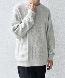 SHIPS any | SHIPS any:〈手洗い可能〉アラン / ガーター 編み リラックス クルーネック ニット◇(ニット/セーター)