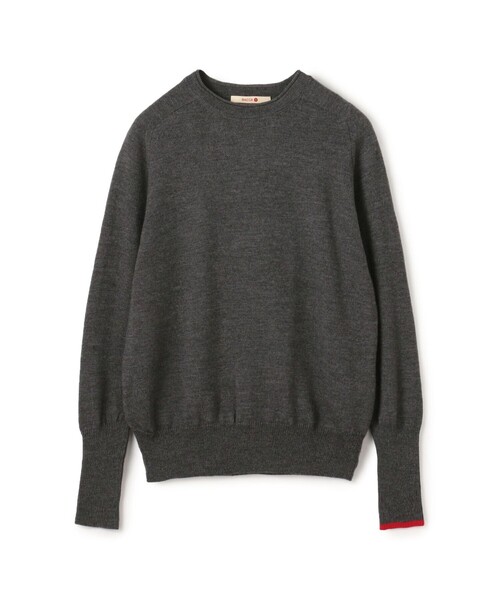 BACCA（バッカ）の「ウールムリネ クルーネックニットプルオーバー（ニット/セーター・レディース・チャコールグレー/ベージュ・S）」の2枚目の写真