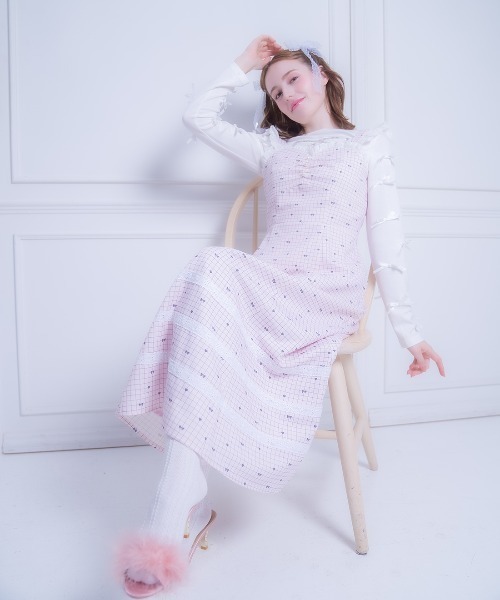 Lolime by mellfy memory(ロリミー バイ メルフィーメモリー)の「Heart arrowジャンパースカートワンピース(ワンピース・レディース・ピンク/ホワイト・M/LL)」の20枚目の写真