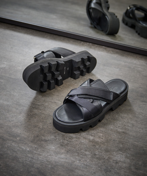 PADRONE（パドローネ）の「PADRONE パドローネ / CS MULTI STRAP SANDALS チャンキーソールマルチストラップサンダル / PU2308-3207（サンダル・メンズ・ブラック・42/41/40）」の13枚目の写真