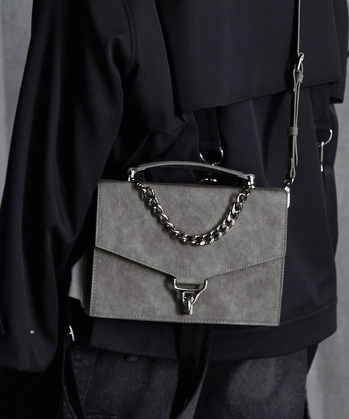 SERACE】Metal chain 3way square shoulder bag / メタルチェーン3way