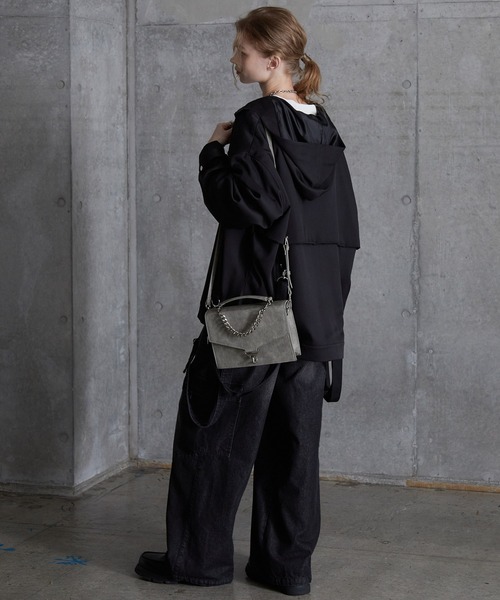 SERACE】Metal chain 3way square shoulder bag / メタルチェーン3way