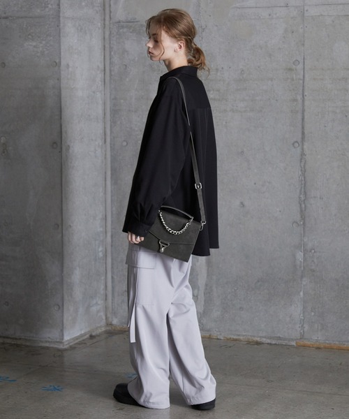 セール】【SERACE】Metal chain 3way square shoulder bag