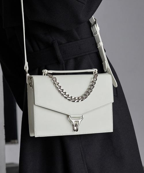 SERACE(セラス)の「【SERACE】Metal chain 3way square shoulder bag / メタルチェーン3wayスクエアショルダーバッグ(ショルダーバッグ・メンズ・ホワイト/ブラック/チャコールグレー/グレー・FREE)」の19枚目の写真