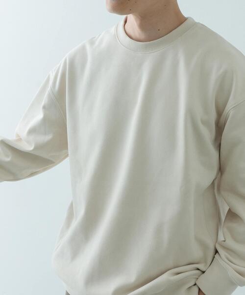 ITEMS URBANRESEARCH（アイテムズ アーバンリサーチ）の「裏フリース F.S. プルオーバー（スウェット・メンズ・ブラック/オフホワイト/カーキ/ネイビー・LARGE/MEDIUM）」の2枚目の写真