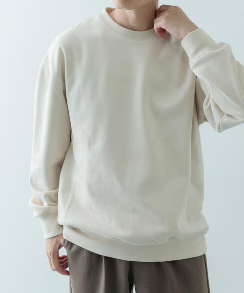 ITEMS URBANRESEARCH（アイテムズ アーバンリサーチ）の「裏フリース F.S. プルオーバー（スウェット・メンズ・ブラック/オフホワイト/カーキ/ネイビー・LARGE/MEDIUM）」の5枚目の写真