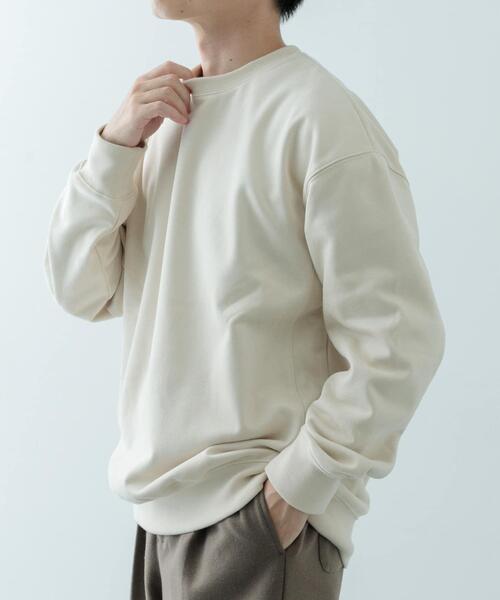 ITEMS URBANRESEARCH（アイテムズ アーバンリサーチ）の「裏フリース F.S. プルオーバー（スウェット・メンズ・ブラック/オフホワイト/カーキ/ネイビー・LARGE/MEDIUM）」の6枚目の写真