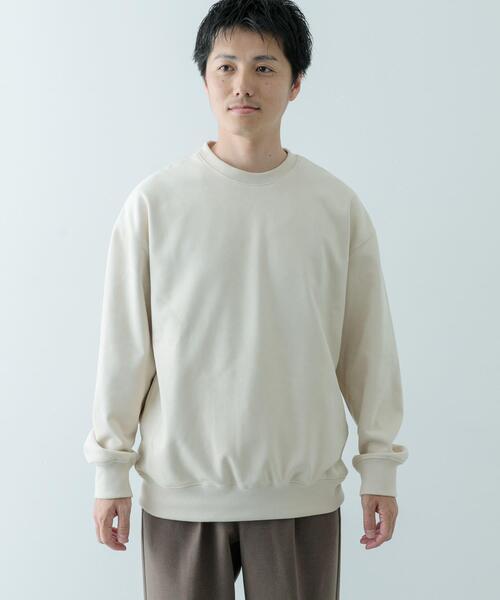 ITEMS URBANRESEARCH（アイテムズ アーバンリサーチ）の「裏フリース F.S. プルオーバー（スウェット・メンズ・ブラック/オフホワイト/カーキ/ネイビー・LARGE/MEDIUM）」の8枚目の写真