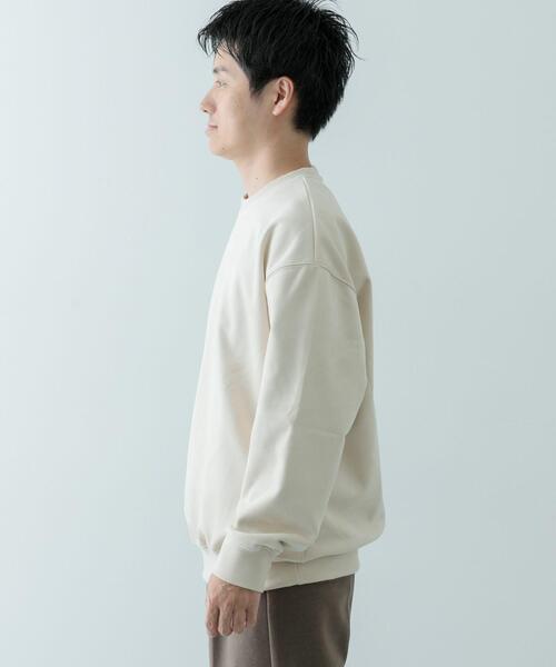 ITEMS URBANRESEARCH（アイテムズ アーバンリサーチ）の「裏フリース F.S. プルオーバー（スウェット・メンズ・ブラック/オフホワイト/カーキ/ネイビー・LARGE/MEDIUM）」の9枚目の写真