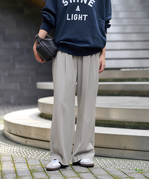 新品 JOURNAL STANDARD relume スムースフレアタックパンツ 追加/一部WEB限定/新色》スムースフレアタックパンツ