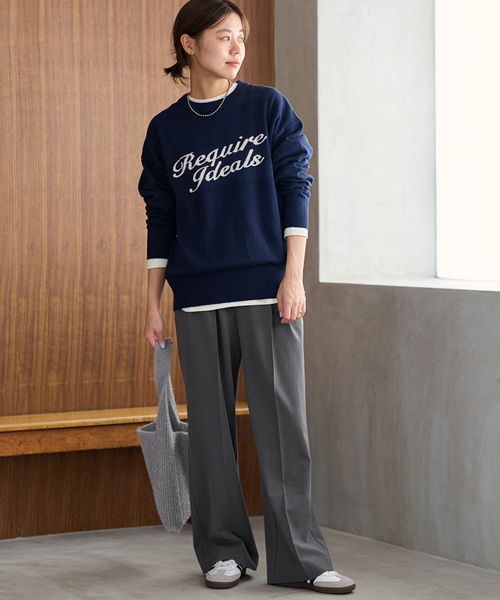 JOURNAL STANDARD relume(ジャーナルスタンダード レリューム)の「《追加2》スムースフレアタックパンツ(スラックス・レディース・チャコールグレー/ライトグレー/ネイビー・36/38)」の4枚目の写真