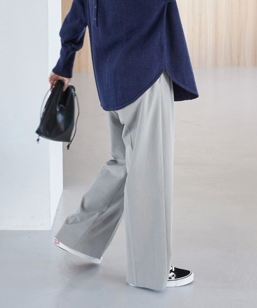 新品 JOURNAL STANDARD relume スムースフレアタックパンツ 追加/一部WEB限定/新色》スムースフレアタックパンツ