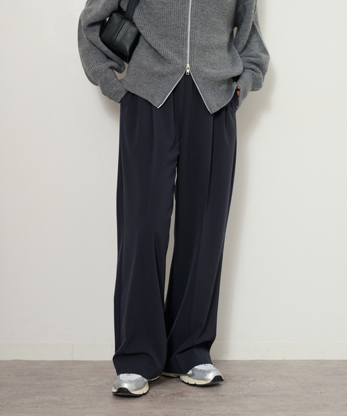 JOURNAL STANDARD relume(ジャーナルスタンダード レリューム)の「《追加2》スムースフレアタックパンツ(スラックス・レディース・チャコールグレー/ライトグレー/ネイビー・36/38)」の21枚目の写真