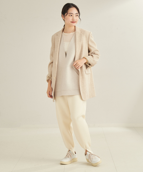 PROTAGONISTA（プロタゴニスタ）の「PROTAGONISTA/プロタゴニスタ 別注 WL KNIT JERSEY パンツ（スラックス・レディース・ブラック/モカ・FREE）」の17枚目の写真