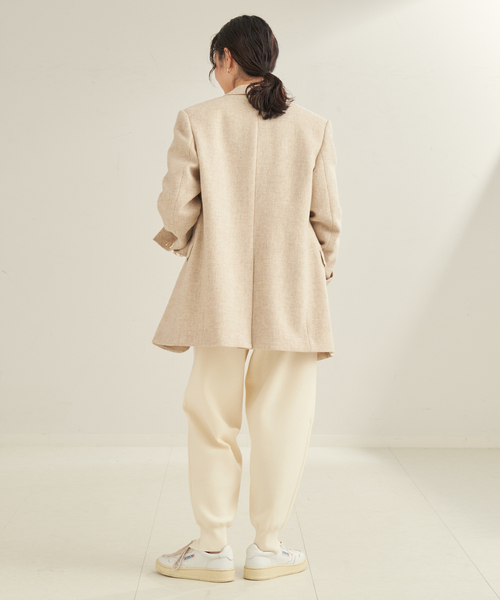 PROTAGONISTA（プロタゴニスタ）の「PROTAGONISTA/プロタゴニスタ 別注 WL KNIT JERSEY パンツ（スラックス・レディース・ブラック/モカ・FREE）」の19枚目の写真