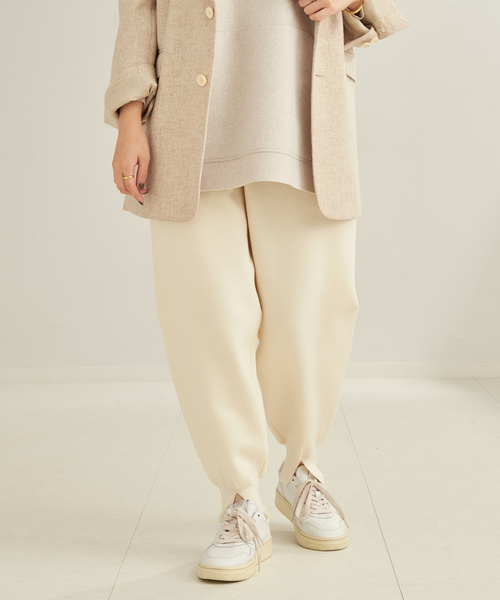 PROTAGONISTA（プロタゴニスタ）の「PROTAGONISTA/プロタゴニスタ 別注 WL KNIT JERSEY パンツ（スラックス・レディース・ブラック/モカ・FREE）」の20枚目の写真