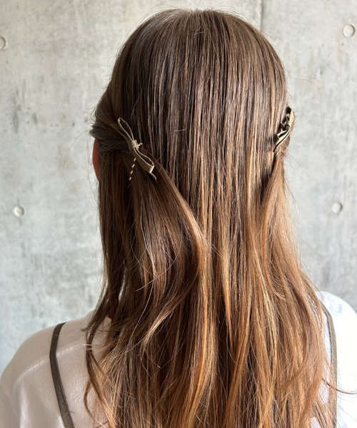 ciite'（シーテ）の「フレンチリボン ヘアピンセット（ヘアピン・レディース・ブラック/カーキ・FREE）」の4枚目の写真