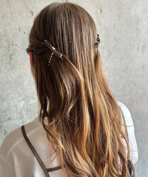 ciite'（シーテ）の「フレンチリボン ヘアピンセット（ヘアピン・レディース・ブラック/カーキ・FREE）」の7枚目の写真