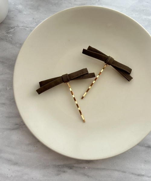 ciite'（シーテ）の「フレンチリボン ヘアピンセット（ヘアピン・レディース・ブラック/カーキ・FREE）」の11枚目の写真