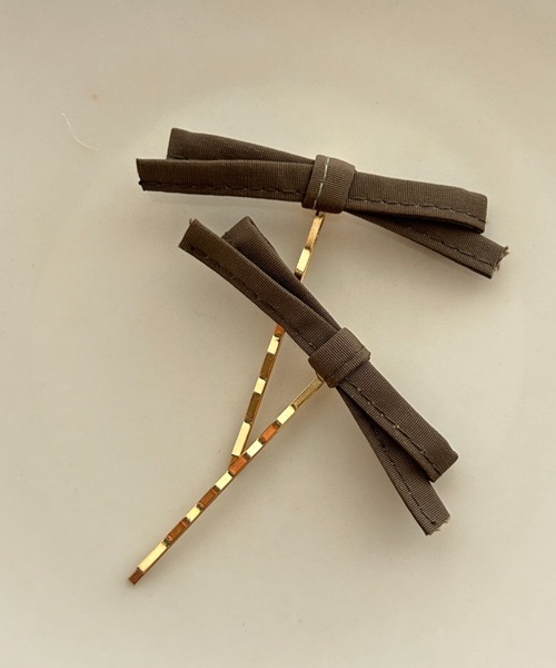 ciite'（シーテ）の「フレンチリボン ヘアピンセット（ヘアピン・レディース・ブラック/カーキ・FREE）」の12枚目の写真