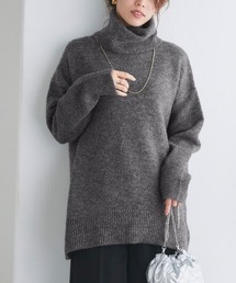 ふんわりウォッシャブルオフタートルルーズニット