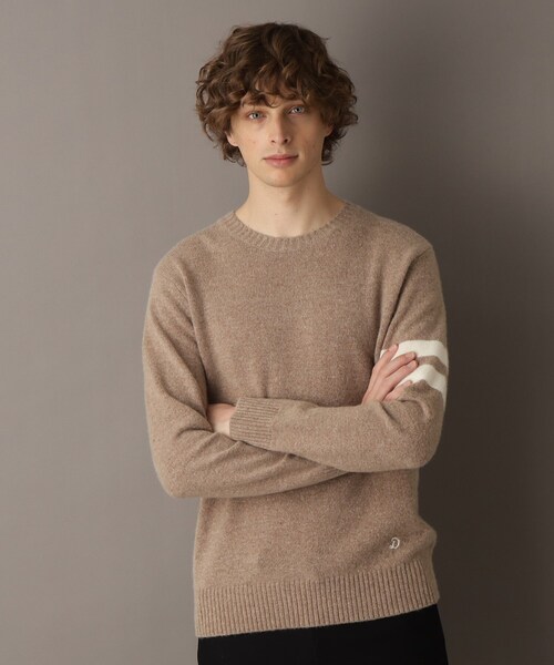 DRESSTERIOR（ドレステリア）の「ラムウール混クルーネックニット（ニット/セーター・メンズ・グリーン/ベージュ/ダークグレー/レッド系1・90/92/91）」の3枚目の写真