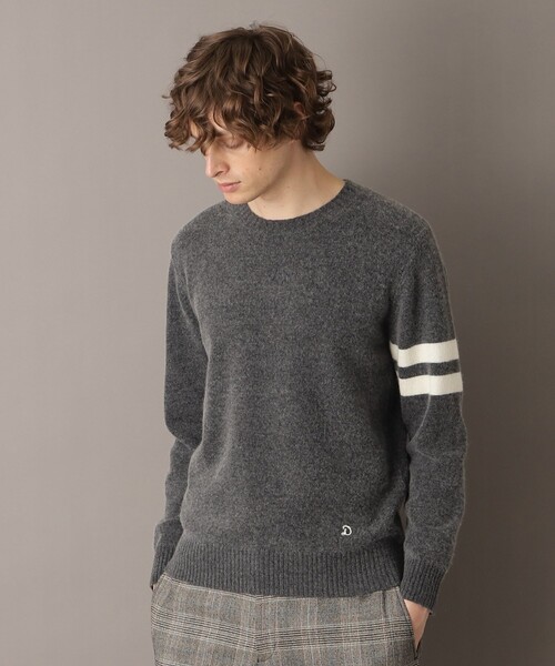 DRESSTERIOR（ドレステリア）の「ラムウール混クルーネックニット（ニット/セーター・メンズ・グリーン/ベージュ/ダークグレー/レッド系1・90/92/91）」の14枚目の写真