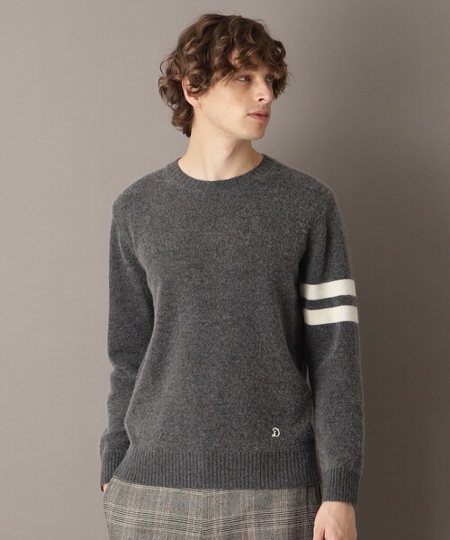 DRESSTERIOR（ドレステリア）の「ラムウール混クルーネックニット（ニット/セーター・メンズ・グリーン/ベージュ/ダークグレー/レッド系1・90/92/91）」の15枚目の写真