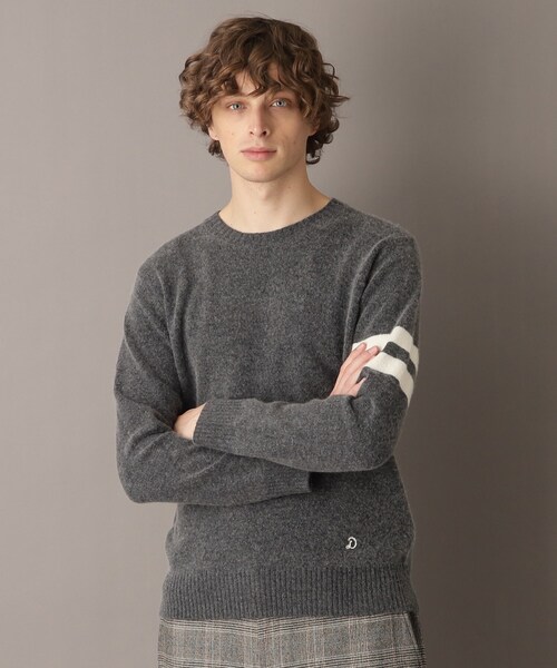 DRESSTERIOR（ドレステリア）の「ラムウール混クルーネックニット（ニット/セーター・メンズ・グリーン/ベージュ/ダークグレー/レッド系1・90/92/91）」の16枚目の写真