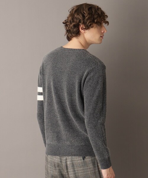 DRESSTERIOR（ドレステリア）の「ラムウール混クルーネックニット（ニット/セーター・メンズ・グリーン/ベージュ/ダークグレー/レッド系1・90/92/91）」の18枚目の写真