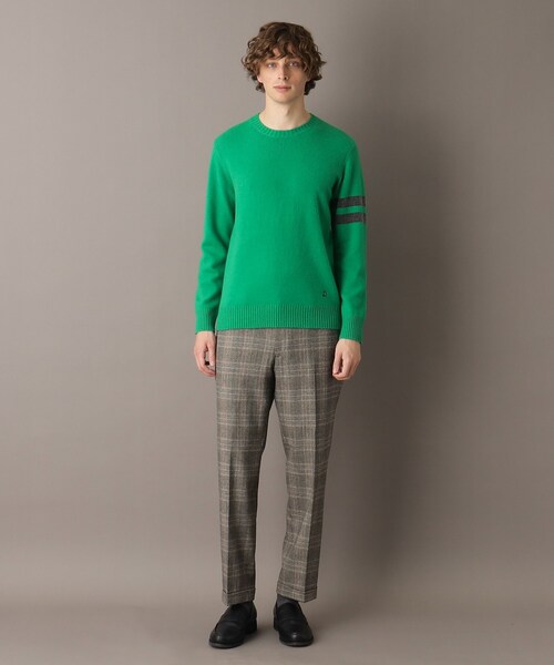 DRESSTERIOR（ドレステリア）の「ラムウール混クルーネックニット（ニット/セーター・メンズ・グリーン/ベージュ/ダークグレー/レッド系1・90/92/91）」の5枚目の写真