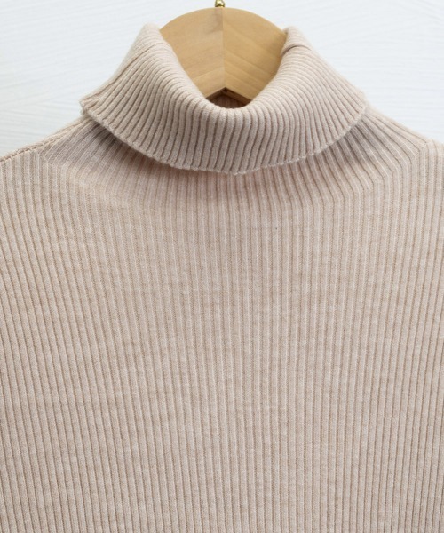 Miniministore(ミニミニストア)の「ハイネックニットトップス 長袖ニットソー(ニット/セーター・レディース・ブラック/ホワイト/ベージュ/ブルー/ダークグリーン/ダークブラウン/カーキブラウン・FREE)」の17枚目の写真