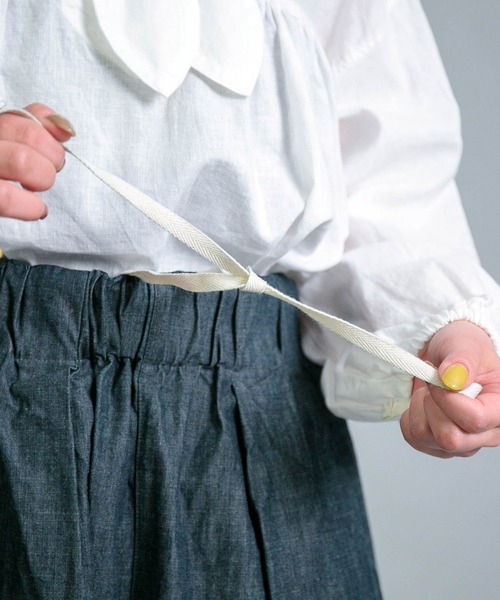Yarmo（ヤーモ）の「[Yarmo] Indigo Chambray Work Pants / インディゴシャンブレー ワークパンツ（デニムパンツ・レディース・インディゴブルー・M）」の11枚目の写真