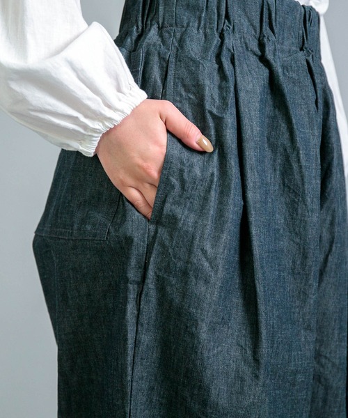 Yarmo（ヤーモ）の「[Yarmo] Indigo Chambray Work Pants / インディゴシャンブレー ワークパンツ（デニムパンツ・レディース・インディゴブルー・M）」の12枚目の写真