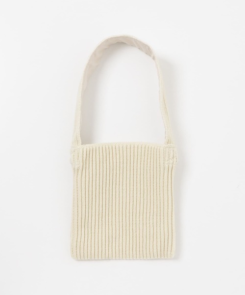 SENSE OF PLACE by URBAN RESEARCH（センスオブプレイスバイアーバンリサーチ）の「ニットスクエアバッグ（トートバッグ・メンズ・ブラック/アイボリー/ブルー/ライトグレー・ONE）」の8枚目の写真