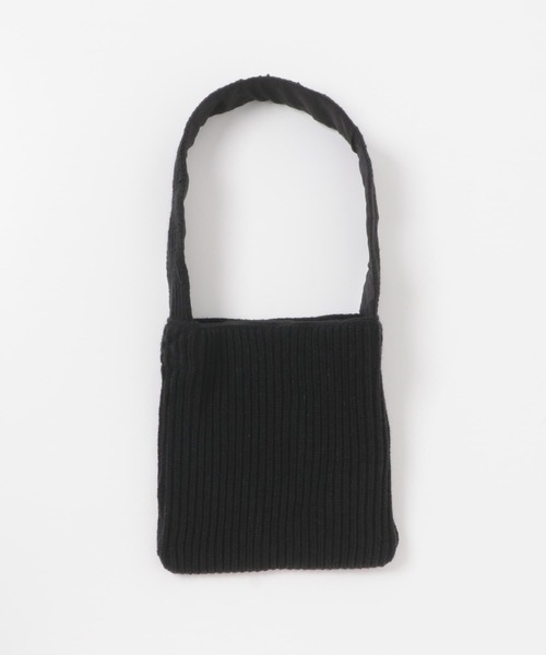 SENSE OF PLACE by URBAN RESEARCH（センスオブプレイスバイアーバンリサーチ）の「ニットスクエアバッグ（トートバッグ・メンズ・ブラック/アイボリー/ブルー/ライトグレー・ONE）」の10枚目の写真