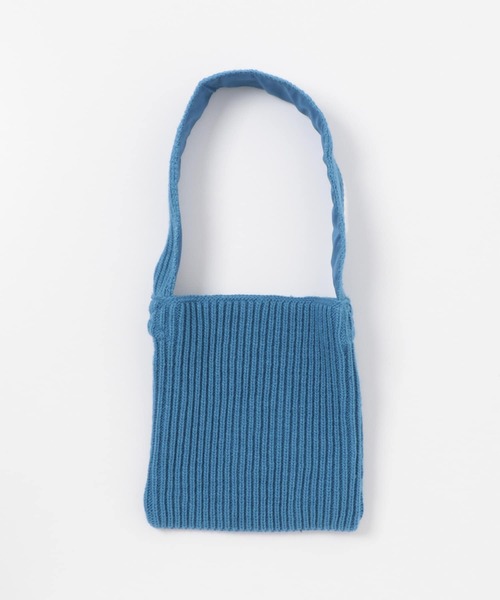 SENSE OF PLACE by URBAN RESEARCH（センスオブプレイスバイアーバンリサーチ）の「ニットスクエアバッグ（トートバッグ・メンズ・ブラック/アイボリー/ブルー/ライトグレー・ONE）」の11枚目の写真