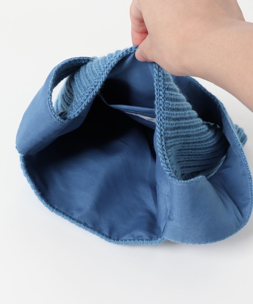 SENSE OF PLACE by URBAN RESEARCH（センスオブプレイスバイアーバンリサーチ）の「ニットスクエアバッグ（トートバッグ・メンズ・ブラック/アイボリー/ブルー/ライトグレー・ONE）」の13枚目の写真