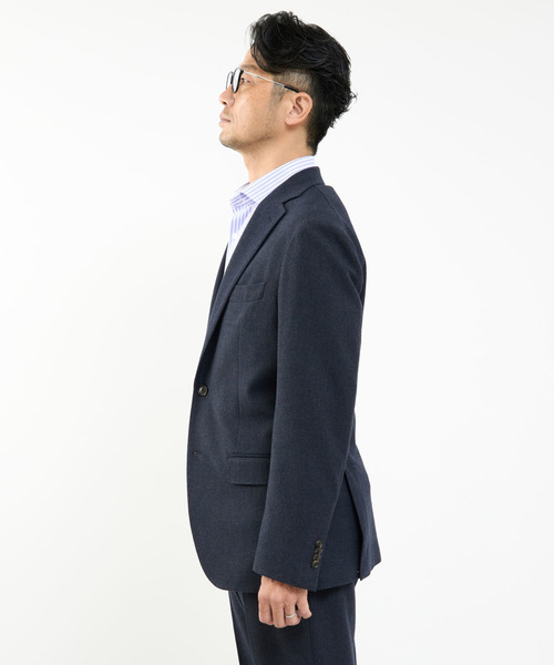 MEN'S MELROSE(メンズメルローズ)の「フランスツイルミルドストレッチコンフォートジャケット(セットアップ可)(テーラードジャケット・メンズ・ネイビー・5/4/3/2)」の11枚目の写真