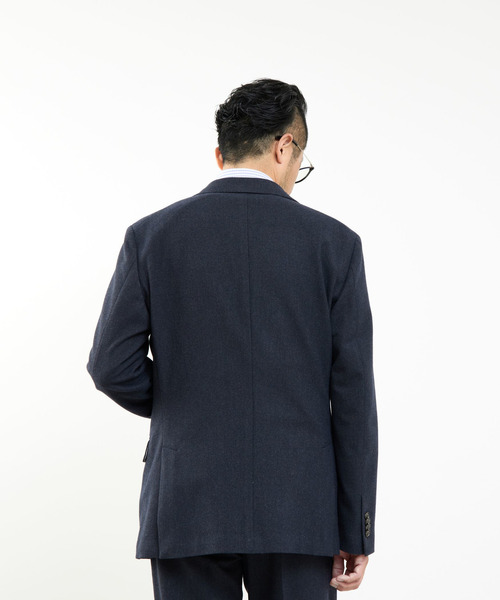 MEN'S MELROSE(メンズメルローズ)の「フランスツイルミルドストレッチコンフォートジャケット(セットアップ可)(テーラードジャケット・メンズ・ネイビー・5/4/3/2)」の12枚目の写真