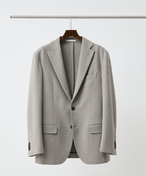 MEN'S MELROSE(メンズメルローズ)の「フランスツイルミルドストレッチコンフォートジャケット(セットアップ可)(テーラードジャケット・メンズ・ネイビー・5/4/3/2)」の3枚目の写真