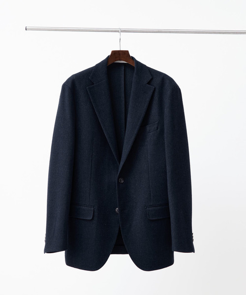 MEN'S MELROSE(メンズメルローズ)の「フランスツイルミルドストレッチコンフォートジャケット(セットアップ可)(テーラードジャケット・メンズ・ネイビー・5/4/3/2)」の5枚目の写真