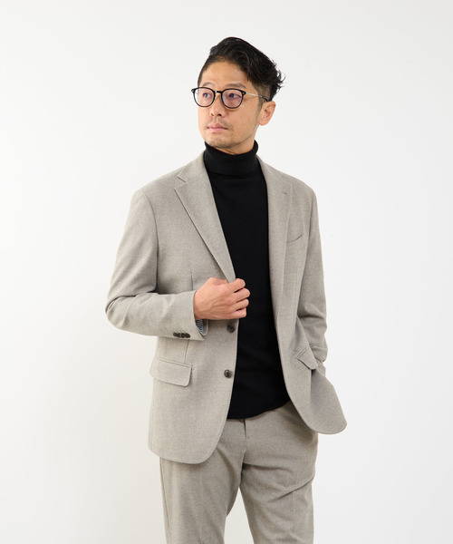 MEN'S MELROSE(メンズメルローズ)の「フランスツイルミルドストレッチコンフォートジャケット(セットアップ可)(テーラードジャケット・メンズ・ネイビー・5/4/3/2)」の7枚目の写真