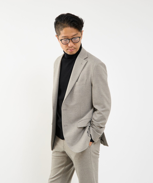 MEN'S MELROSE(メンズメルローズ)の「フランスツイルミルドストレッチコンフォートジャケット(セットアップ可)(テーラードジャケット・メンズ・ネイビー・5/4/3/2)」の8枚目の写真