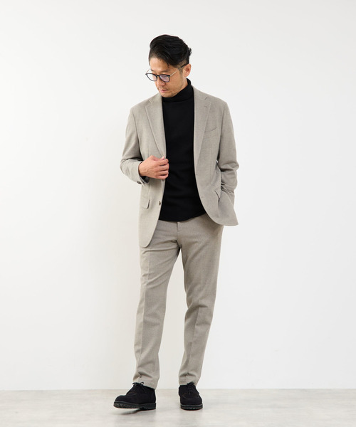MEN'S MELROSE(メンズメルローズ)の「フランスツイルミルドストレッチコンフォートジャケット(セットアップ可)(テーラードジャケット・メンズ・ネイビー・5/4/3/2)」の9枚目の写真