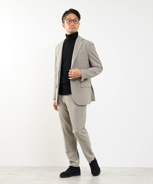 MEN'S MELROSE(メンズメルローズ)の「フランスツイルミルドストレッチコンフォートジャケット(セットアップ可)(テーラードジャケット・メンズ・ネイビー・5/4/3/2)」の18枚目の写真