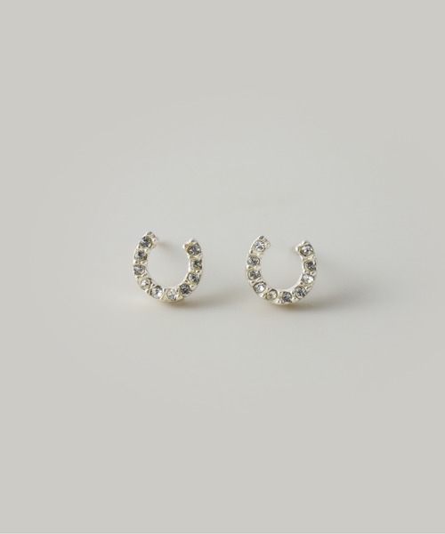 Jolie Toujours(ジョリトゥジュール)の「【金属アレルギー軽減】〈silver925〉ホースシューピアス(ピアス(両耳用)・レディース・シルバー・FREE)」の1枚目の写真