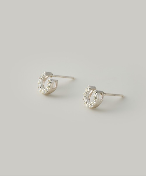 Jolie Toujours(ジョリトゥジュール)の「【金属アレルギー軽減】〈silver925〉ホースシューピアス(ピアス(両耳用)・レディース・シルバー・FREE)」の2枚目の写真