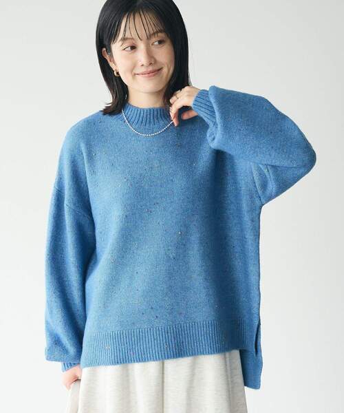 stone archive コットンニット　ブルー セール】ネップニットプルオーバー（ニット/セーター）｜CRAFT